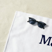 ネイビスタイリッシューブルーストライプ名航海の ビーチタオル (インサイチュ)