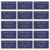 ネイビスタイリッシューブルー結婚のゲスト個人アドレス シール (正面)