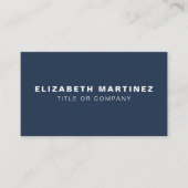 ネイビスタイリッシューブルー表裏パーソナライズされた 名刺 (正面)