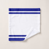 ネイビストライプのーブルー&ホワイト バスタオルセット (ウォッシュタオル)