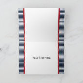 ネイビストライプーいかりさん航海のは結婚有難うござう サンキューカード (内部)