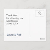 ネイビストライプーいかりさん航海のは結婚有難うござう ポストカード (裏面)