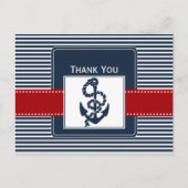 ネイビストライプーいかりさん航海のは結婚有難うござう ポストカード (正面)