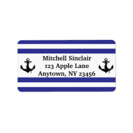 ネイビストライプーいかり ラベル