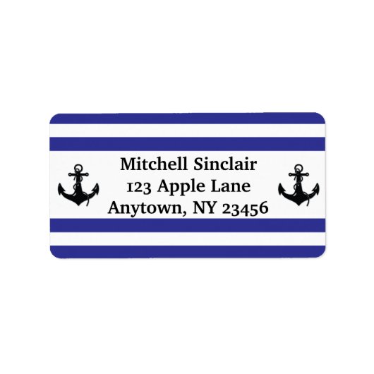 ネイビストライプーいかり ラベル (正面)
