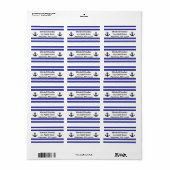 ネイビストライプーいかり ラベル (フルシート)