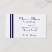 ネイビストライプーのフレームモノグラム名刺 名刺 (裏面)