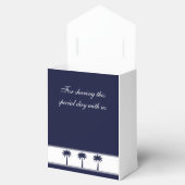 ネイビストライプーツトロピカルパームツリーコースト結婚ーズ フェイバーボックス (オープン)