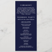 ネイビストライプーパームツリーミニマリスト結婚コースト プログラム (裏面)