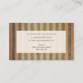 ネイビストライプー壁紙美容師テンプレート 名刺 (裏面)