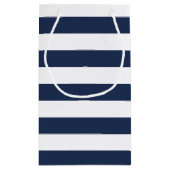 ネイビストライプー抱き枕&ピンク牡丹 スモールペーパーバッグ (裏面)