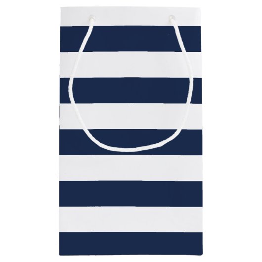 ネイビストライプー抱き枕&ピンク牡丹 スモールペーパーバッグ (裏面)