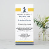 ネイビストライプー、いかり、ウェディング航海のプログラム プログラム (スタンド正面)