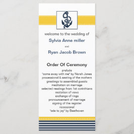 ネイビストライプー、いかり、ウェディング航海のプログラム プログラム