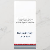 ネイビストライプー、いかり、メ航海のニュー・カード メニュー (裏面)