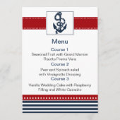 ネイビストライプー、いかり、メ航海のニュー・カード メニュー (正面)