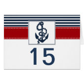 ネイビストライプー、結婚いかり航海ののテーブル番号 (正面横)