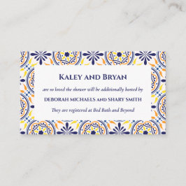 ネイビスペインのイエロータイル地中海のカスタムV1 名刺