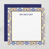 ネイビスペインのイエロータイル地中海のバケットVF 招待状 (正面/裏面)