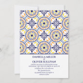 ネイビスペインのイエロータ地中海のイル結婚ズ 招待状 (正面)