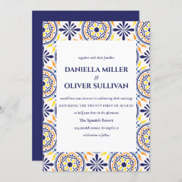 ネイビスペインのイエロータ地中海のイル結婚ズ 招待状