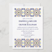 ネイビスペインのイエロータ地中海のイル結婚ズ 招待状 (正面)