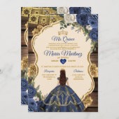 ネイビスペインのーフローラウッドプリンセスキニャネラ 招待状 (正面/裏面)