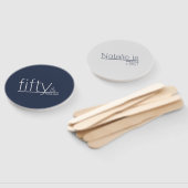 ネイビパーソナライズされたググレー50とFABUOUSリバーシブル ハンドファン (組立なし)