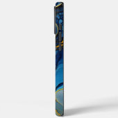 ネイビパーソナライズされたーと金ゴールドインクフルード芸術 Case-Mate iPhoneケース (裏面 / 左)