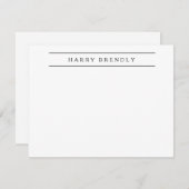 ネイビパーソナライズされたーエレガントホワイトノートカード ノートカード (正面/裏面)