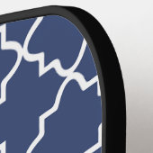 ネイビパーソナライズされたークローバー ピックルボールラケット (左詳細)