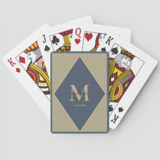 ネイビパーソナライズされたーブルーストライプトランプ トランプ