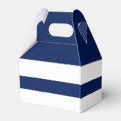 ネイビパーソナライズされたーブルー航海のハート結婚ギフト フェイバーボックス (裏面サイド)