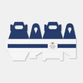 ネイビパーソナライズされたーブルー航海のハート結婚ギフト フェイバーボックス (折り畳みなし)