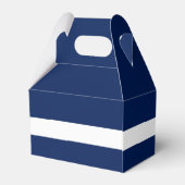 ネイビパーソナライズされたーブルー航海のハート結婚ズ フェイバーボックス (裏面サイド)