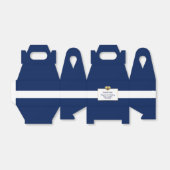 ネイビパーソナライズされたーブルー航海のハート結婚ズ フェイバーボックス (折り畳みなし)