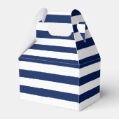 ネイビパーソナライズされたーブルー航海のハート結婚ズ フェイバーボックス (裏面サイド)