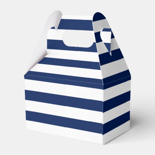 ネイビパーソナライズされたーブルー航海のハート結婚ズ フェイバーボックス (裏面サイド)