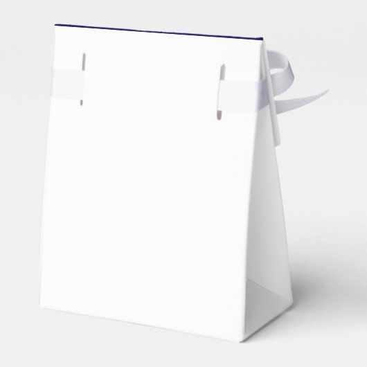 ネイビパーソナライズされたーブルー航海のハート結婚ズ フェイバーボックス (裏面サイド)