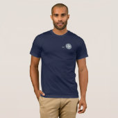 ネイビパーソナライズされたーブルー飛行機旅行 Tシャツ (正面フル)