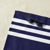 ネイビパーソナライズされたー航海のビーチタオル ビーチタオル (インサイチュ)