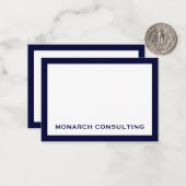 ネイビパーソナライズされたー・ホワイト印刷事業 ノートカード (正面/裏面インサイチュ)