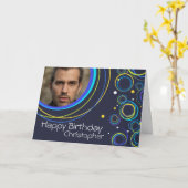 ネイビファンキーーのサークルカードに写真と名前を追加 カード (黄色い花)