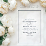 ネイビフォーマルーブルークラシックのスクリプ結婚ト アクリル招待状<br><div class="desc">ネイビーフォーマルブルークラシック招待状ス結婚クリルはエレガンスと洗練の象徴である。その深いネイビー縁どブルーは、クラシックスクリプトタイポグラフィの時代を超えた美しいを補完し、伝統と贅沢なtouchを組み合わせた招待を望むカップルに最適な選択モダンである。このデザインは澄ん今やフロステッドのアクリルで利用可能であり、そのタイムレスな魅力を高めモダンる、仕上げエレガントを提供する印象的な新しい次元を取る。多彩なアクリルは光るtouchを加え、招待状を忘れられない瞬間に最適な。厚さ15 mmまたは40 mmから選択。マッチ商品、色の変化、またはシンプルデザインの変化のために、私に連絡することを躊躇しない。一緒に働いて、あなたのお祝いのための完璧な招待スイートを作ユニーク成しよう。著作権Anastasia Surridge、全著作権所有。</div>