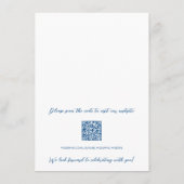 ネイビミニマルーモダンブルーホテルアンドウィークエンドイベント エンクロージャーカード (裏面)