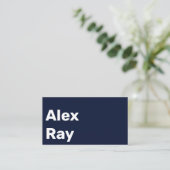 ネイビミニマルーモダンホワイト 名刺 (スタンド正面)