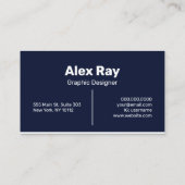 ネイビミニマルーモダンホワイト 名刺 (裏面)