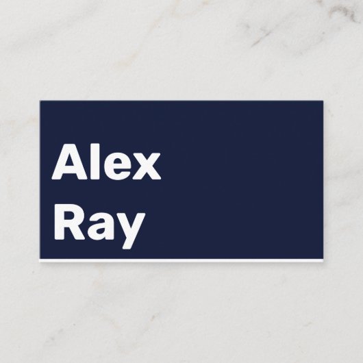 ネイビミニマルーモダンホワイト 名刺 (正面)