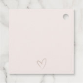 ネイビミニマルー赤面ブラックスクリプトタイポグラフィ結婚ズ フェイバータグ (裏面)