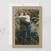 ネイビミニマルー金ゴールド写真ウェディング日付カードを保存 セーブザデート (裏面)